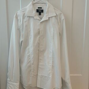 Men’s Joseph Abboud Slim Fit Dress Shirt, 16.5 + 34/35, White